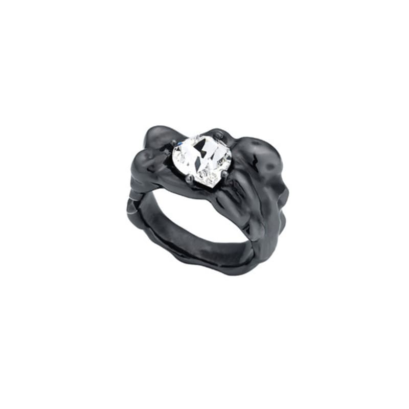 SENTIMENTS NO.324 [BLACK] GEOMETRY HEART RING