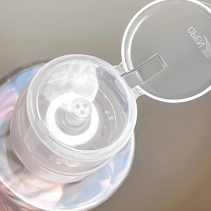 Portable Leak-Proof Empty Pump Dispenser Nail for Nail Cleaner Makeup Remover Container Press Bottle