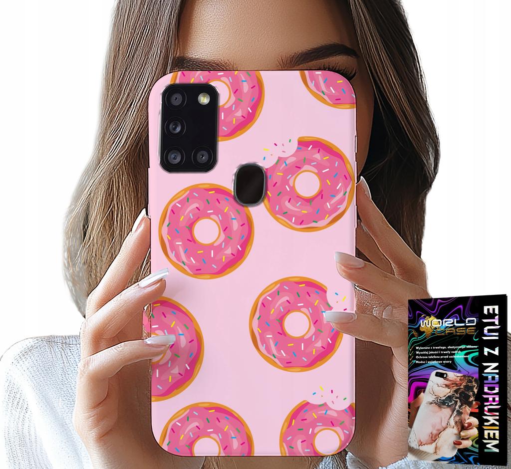 Etui Do Samsung Galaxy A21S - Wzór Z Pączkami Donatami Polewą Cukrową