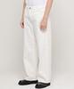 CHAMBROS Non-Faded Basic Semi-Wide Cotton Denim Pants [Black]