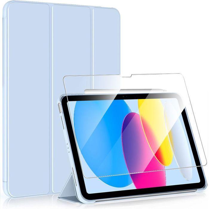 Coque + Verre Trempé - pour iPad - 11" (A16) / 10,9" 10e Génération - Protection Antichoc - Bleu