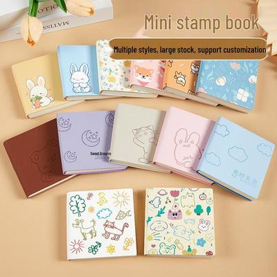 Mini quaderno con timbri a cartone animato alla moda: Diario Tascabile Quadrato Carino, di Alto Valore, Semplice