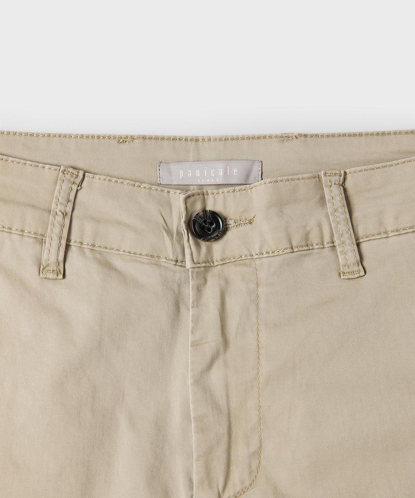 PANICALE Beige Regular Slim Fit Cotton Pants (Type B)