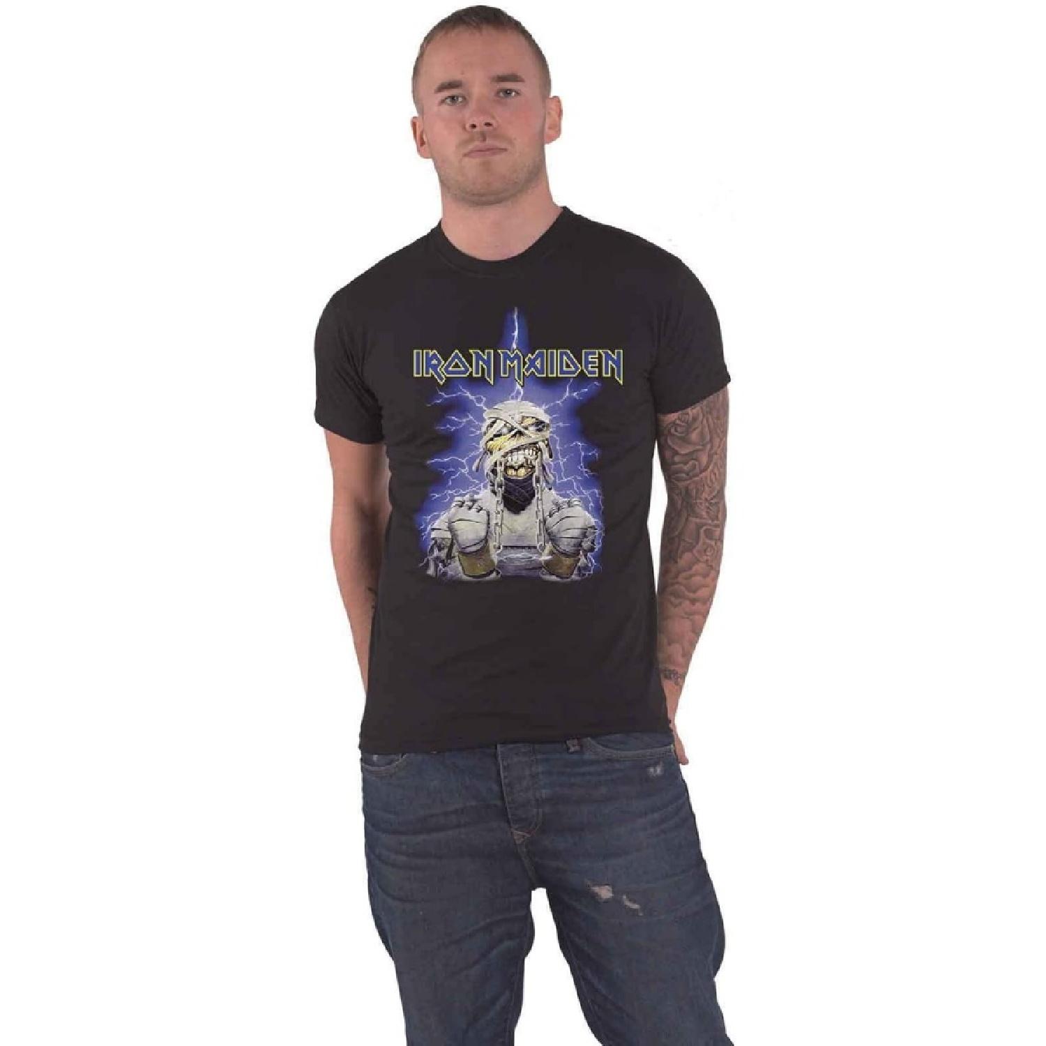 Iron Maiden T Shirt Powerslave Mummy Band Logo Official Black XXXXXL разноцветный