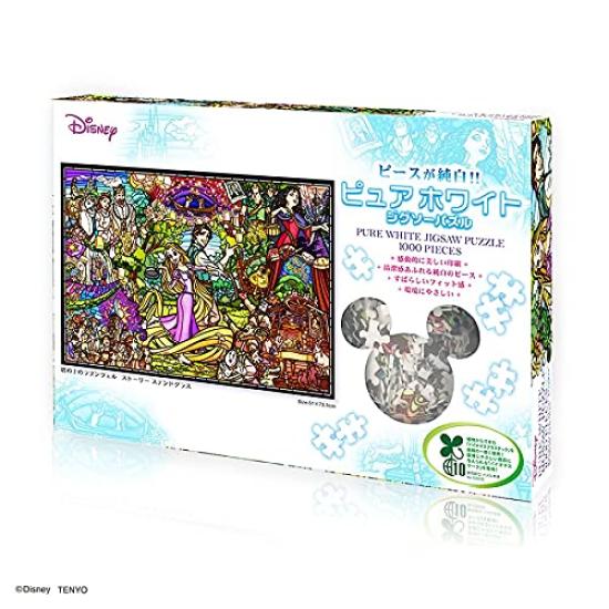 1000 Piece Jigsaw Puzzle Tangled Story Stained Glass [Pure White] (51x73.5cm)