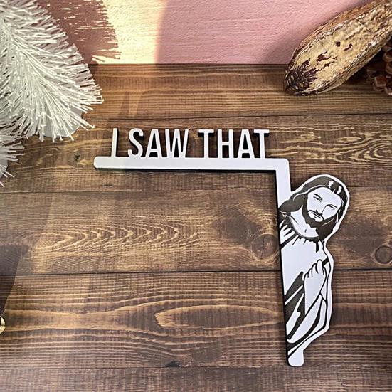 Vintage Jesus Ornament Eco-friendly Garden Door Corner I Saw That