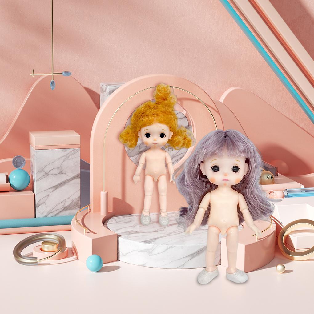 17CM 6Inch Girl Doll Nude Body Lightweight Small Size DIY Toys Smooth Flexible Simulation Clothing Accessories Kids