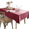 Tablecloth Yarn Red Checkered Festive Decorative Table Cloth American Fabric