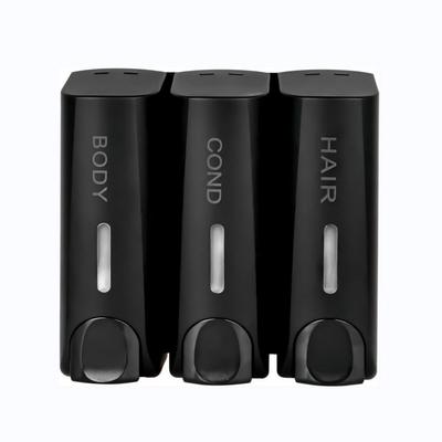 Mattschwarze Shampoo-Wand-Conditioner-Duschgel-Seifenspender