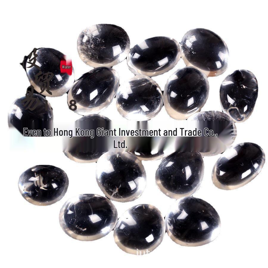 Natural Transparent White Crystal Large Tumbled Stones - Decorative Loose Stone Mix
