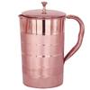 Plain Copper Jug with Lid | BPA Free, Non Toxic,Copper | Rustproof, Durable, Lightweight | with Added Health Benefits of Copper