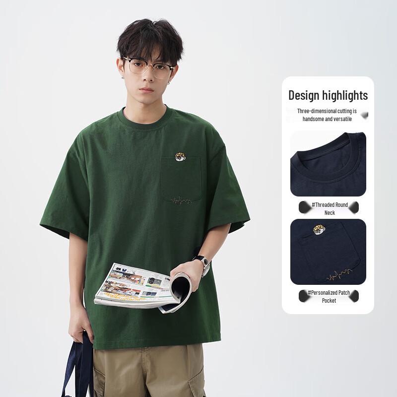 MEDE Men s American Casual Loose Fit Cotton Short Sleeve T-Shirt 3XL
