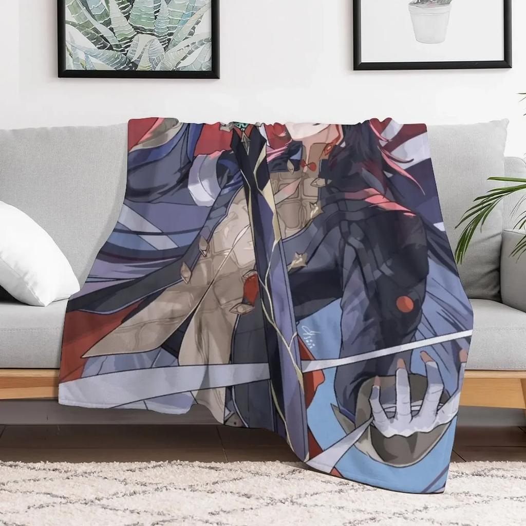 Blade Honkai Star Rail Throw Blanket Weighted Thermals For Travel Blankets