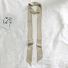 Women's Solid Silk Ribbon Scarf: Thin, Long, Narrow Neck Tie & Shirt Accessory