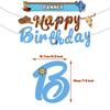 32pcs West Cowboy Party Decoration Includes Banner Balloons Cake Toppers