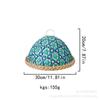 Handmade Rattan - Woven Nanyang - Style Circular Fruit Plate / Bread Basket with Lid, Insect - Proof Dining Table Cover