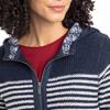 Weird Fish Womens/Ladies Bianca Striped Macaroni Eco Friendly Full Zip Hoodie