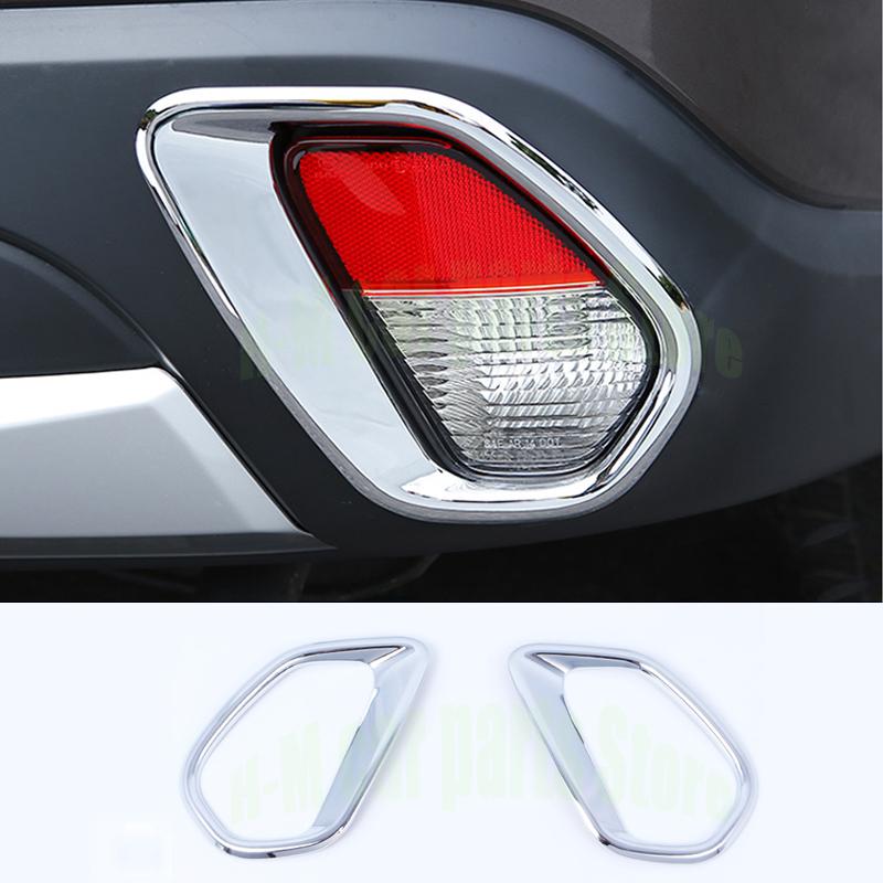 2PCS ABS Chrome Car Front Headlight Fog Lamp Cover Trim For Mitsubishi Outlander 2017- Car Styling