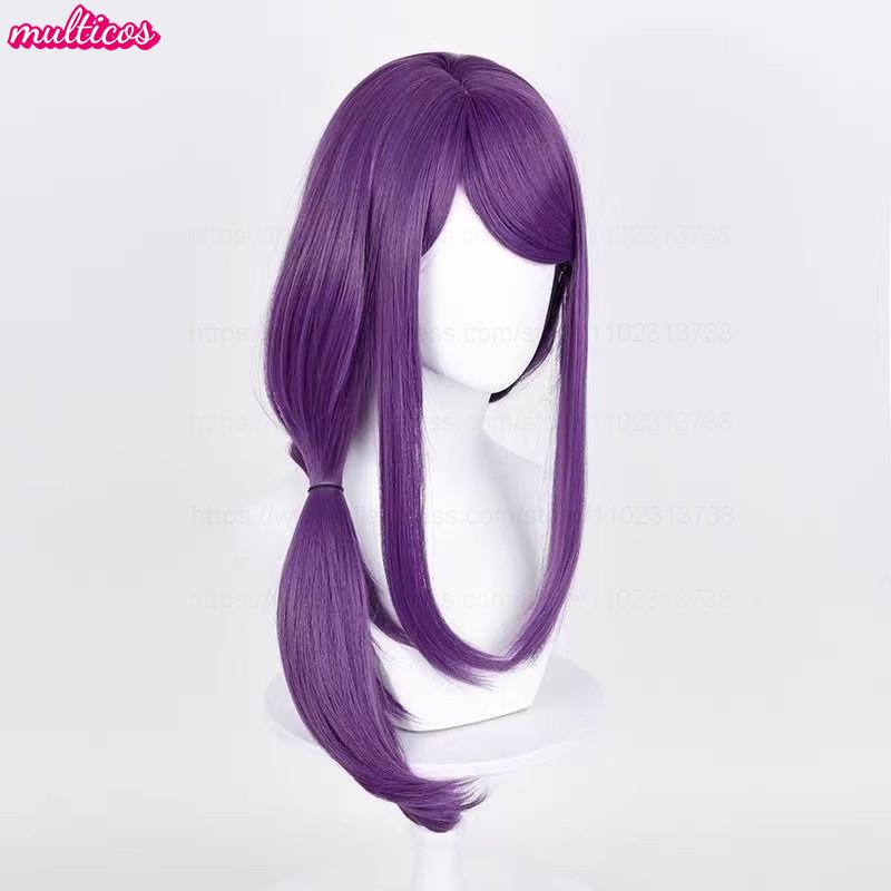 Vysoko kvalitná fialová cosplay parochňa Kamishiro Rize 70 cm, žiaruvzdorné syntetické vlasy, parochne Rize Kamishiro + sieťka na parochňu