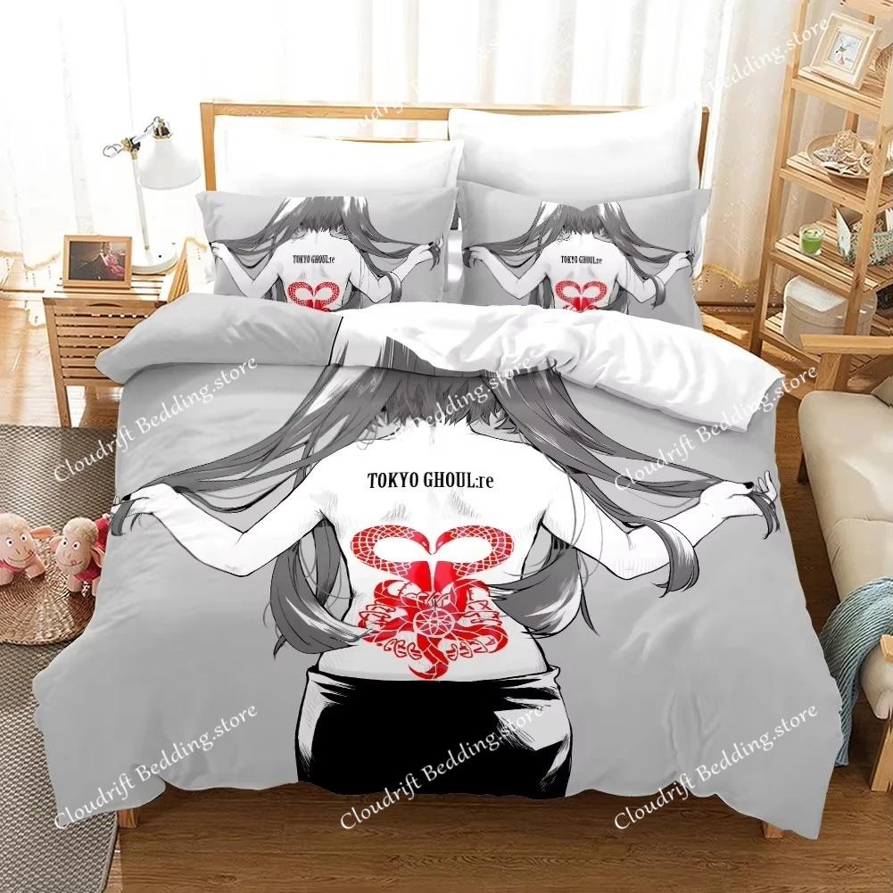 Customizable 3D Print Anime Tokyo Ghoul Bedding Sets Duvet Cover Set With Pillowcase Twin Full Queen King Bedclothes Bed Linen