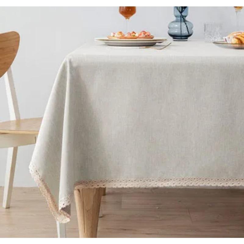 Proud Rose Cotton Linen Table Cloths Nordic Tea Coffee Tablecloths Round Table Cover for Round Table Wedding Party Decorations