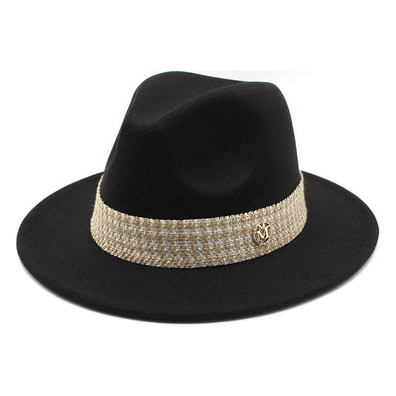Woolen Hat Top Hat Jazz Hat Bow M Standard Woolen Hat