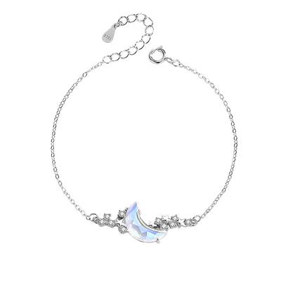 Sterling Silver S925 Moon Bracelet