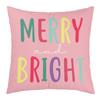 New Christmas Short Plush Pillow Cover Peach Skin Digital Printing Cushion Cover Christmas Snowman Pattern
