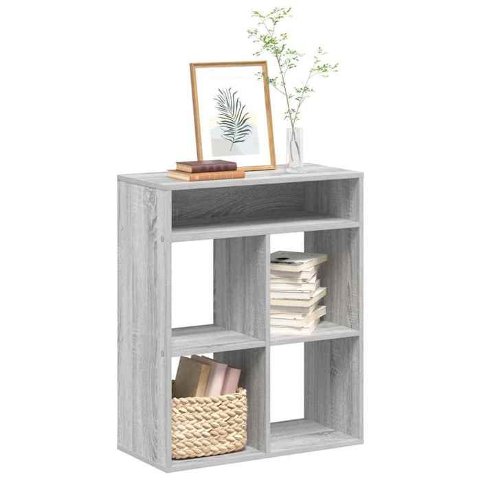 VidaXL Bookcase Sonoma Grey 66x31x80 Cm Engineered Wood, Storage Cabinet, Storage Shelf, Unit of 860297