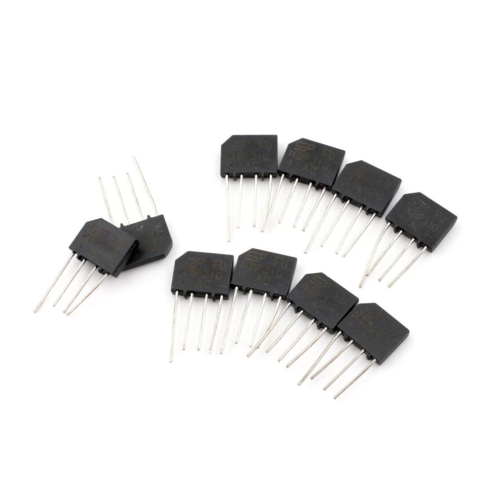10Pcs 3A 1000V Kbp310 Replace Rs310 Sep Bridge Rectifier