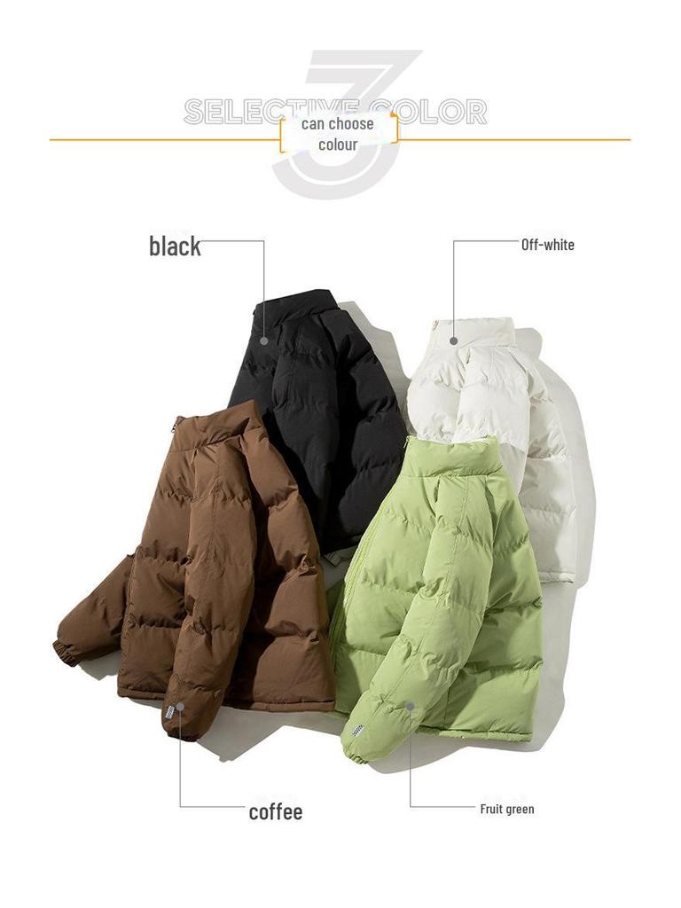Men's Lamb Wool Velvet Padded Winter Coat - High Street Fashion, Loose-Fit, Warm Cotton Jacket