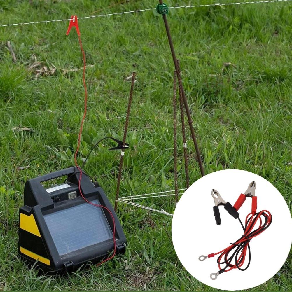 Solární drát pro plot k nabíječce 3 stopy 91 cm s krokosvorkami pro venkovní použití na farmách, zahradách a zeleninových záhonech