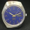 Citizen AUTOMATIC 8200 JAPAN MENS VINTAGE ARABIC BLUE COLOR DIAL WATCH A702765-1 R210-a702765
