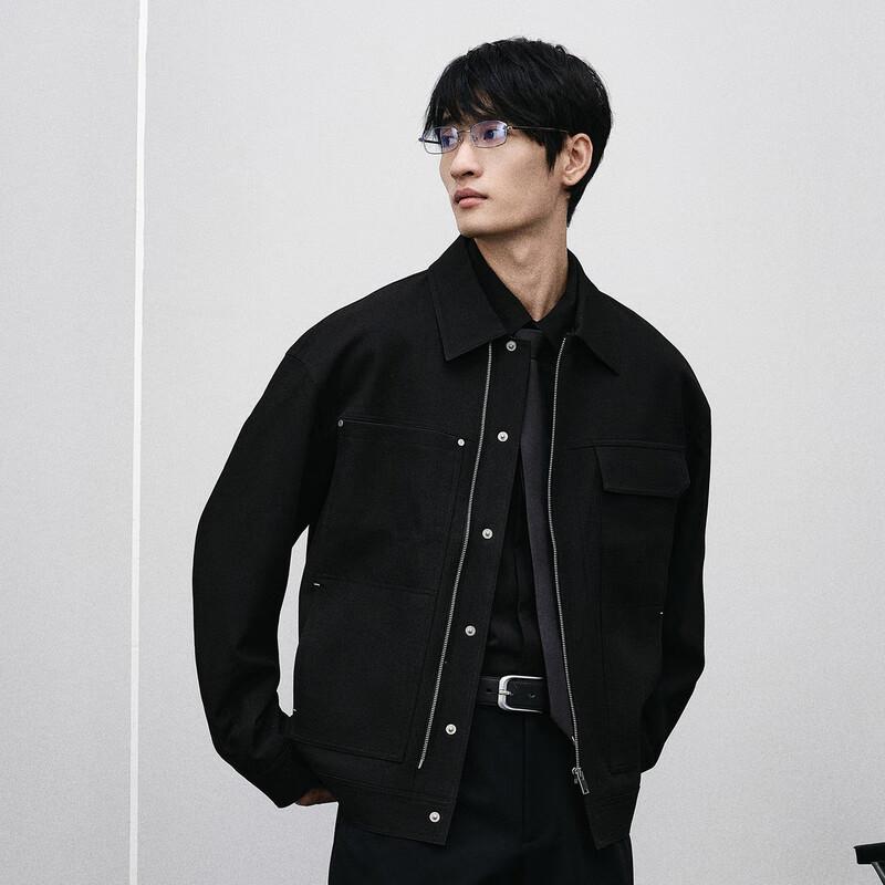 GXG Men's Dual-Color Collar Jacket