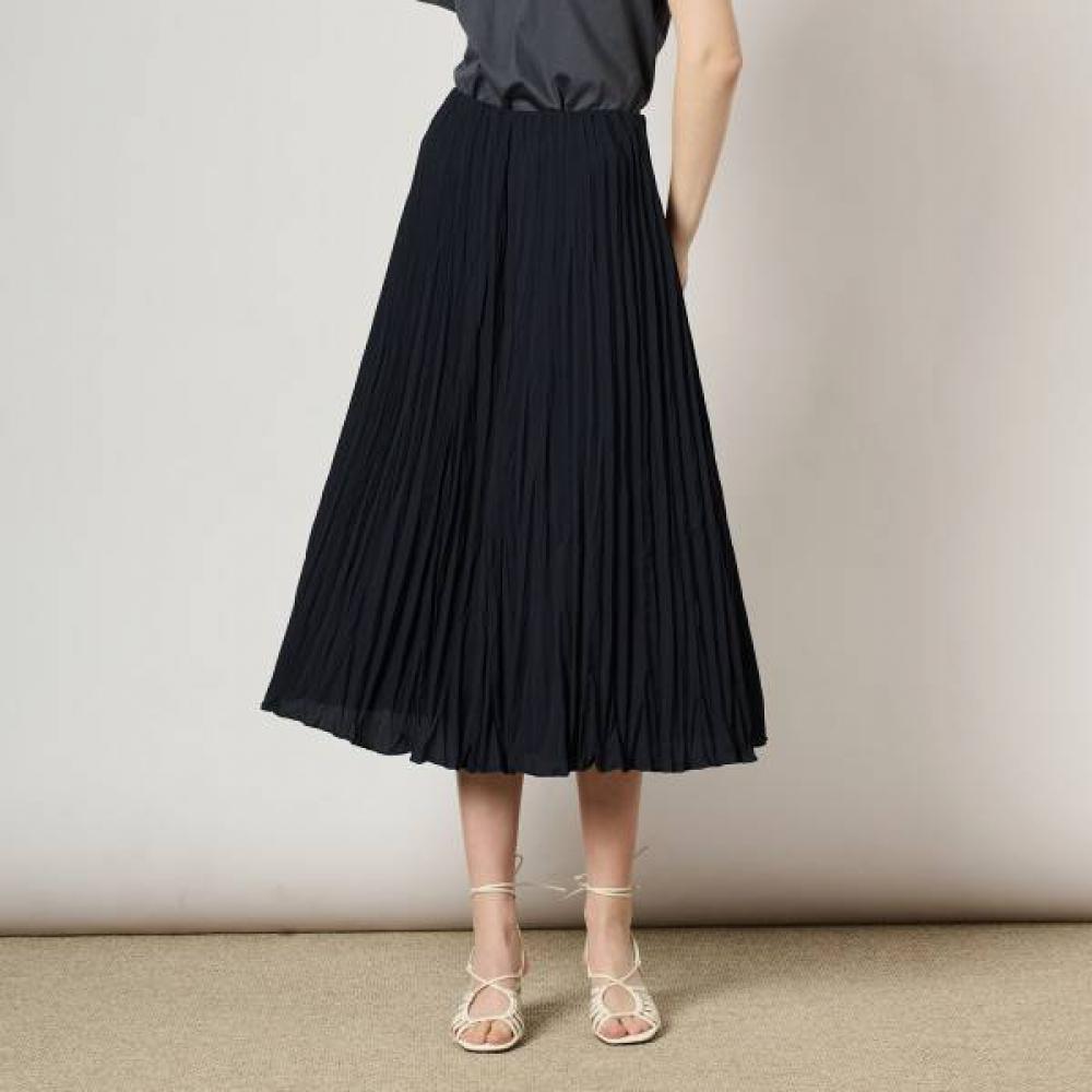 

Bcbg Pleated Banding Skirt B4m4s221 Navy (55)/77