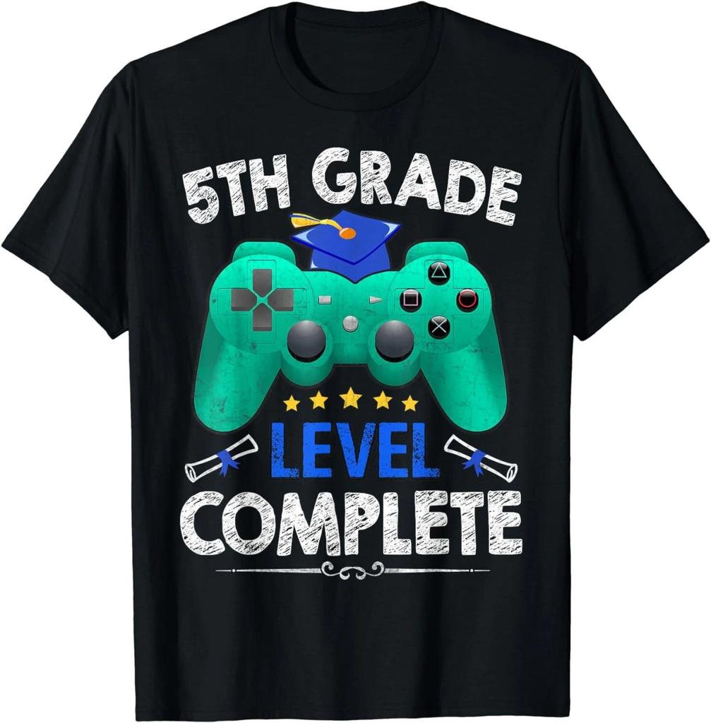 5th Grade Level Complete Tee Gamer Class Of 2024 Graduation Gift Unisex T-Shirt