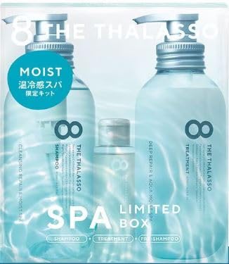 

Eight the Thalasso Увлажняющий шампунь и увлажняющий кондиционер с мини-спа для волос перед мытьем. Ограниченный набор 2022 475 мл 80 мл Бутылка