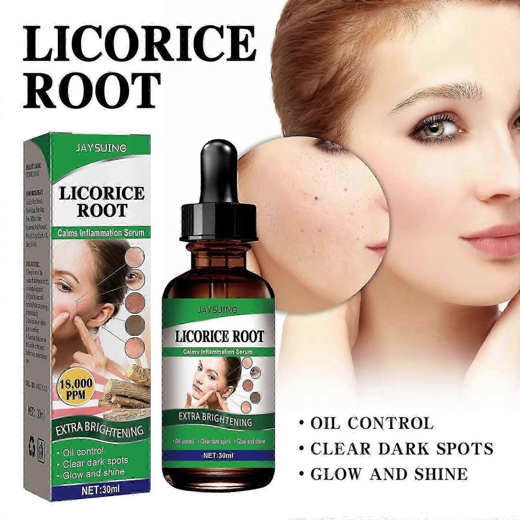 Licorice Face Serum for Brightening & Hydration Reduces Dark Spots, Wrinkles, Acne Marks & Enlarged Pores Anti-Aging, Skin Tone Evening, Moisturizin