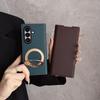 Шкіряний чохол для телефону Samsung Z Fold7/Z Fold6 з підставкою, слотом для карток та магнітною застібкою
