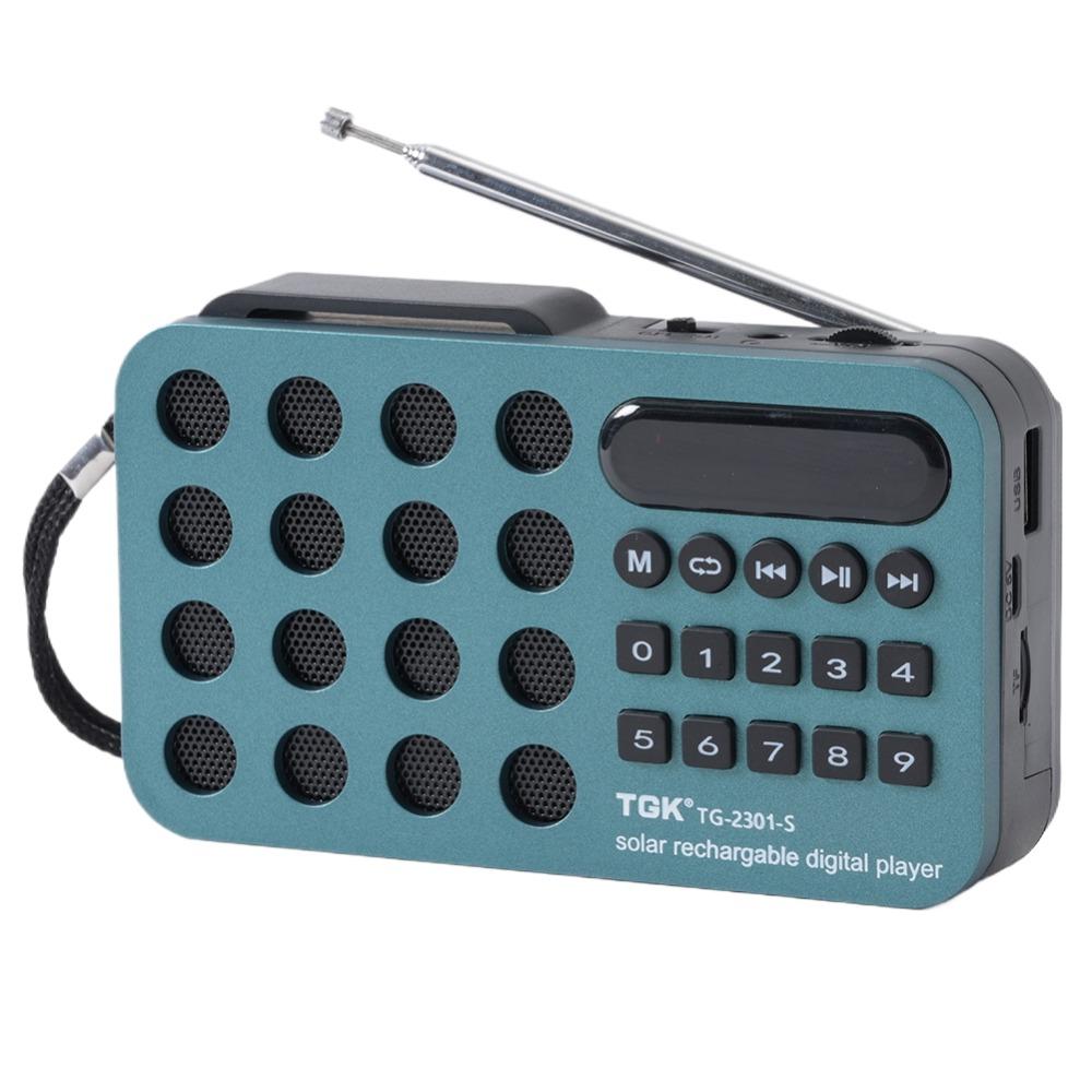 Rechargeable Mini Bluetooth Speaker Solar Charging MP3 Music Player Digital Radio Receiver