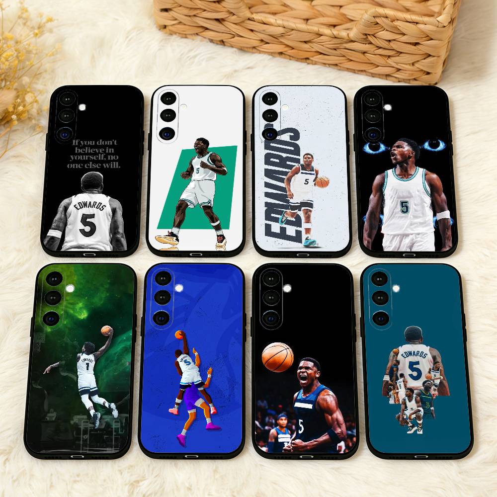 A-Anthony E-Edwards Phone Case For Samsung A73,72,71,A52,51,40,41,A22,A32,31,A13, Soft Black Shell