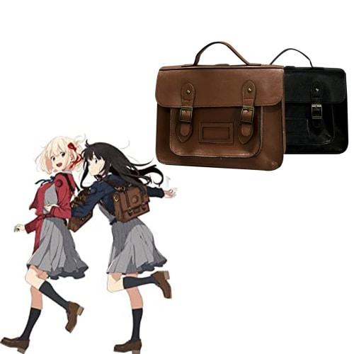 Women's Lycoris Recoil Cosplay Backpack, featuring Sensoku Nishikigi and Takina Inoue, made of PU leather. Large capacity, cute, lightweight, and wate