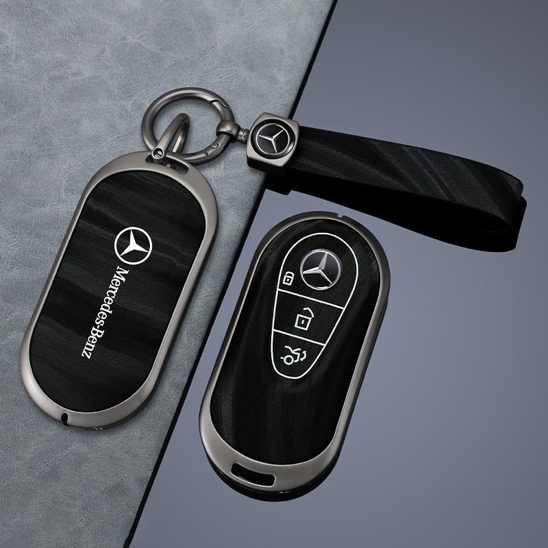2025 New Metal Leather Car Remote Key Case Cover Protector Shell For Mercedes Benz 2022 C S Class W206 W223 S350 C260 C300 S400