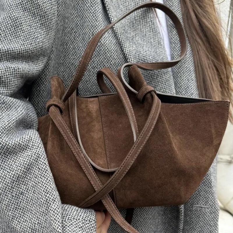 Sac fourre-tout vintage en daim pour femmes Décontracté Grande capacité Sac à main à bandoulière Poignée supérieure Voyage Shopper Féminin Bolso