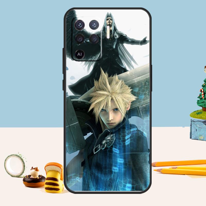 Final Fantasy VII Case For Oppo A80 A60 A40 A15 A16 A17 A57 A94 A74 A54 A76 A96 A18 A38 A58 A78 A98 A5 A6 Pro