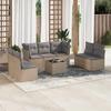 VidaXL Garden Lounge Set with Cushions 8 Pcs Beige Braided Resin 3249258