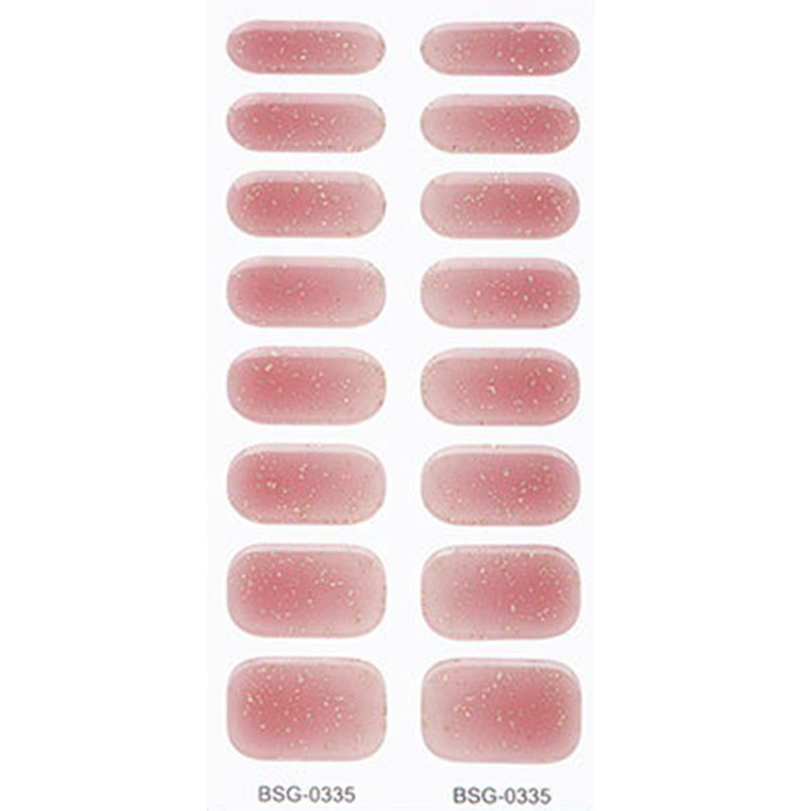 

Полуотвержденные гелевые наклейки для ногтей УФ/светодиодная лампа Требуется гель-лак для ногтей Обертывания Модный дизайн Гелевые наклейки для ногтей для женщин