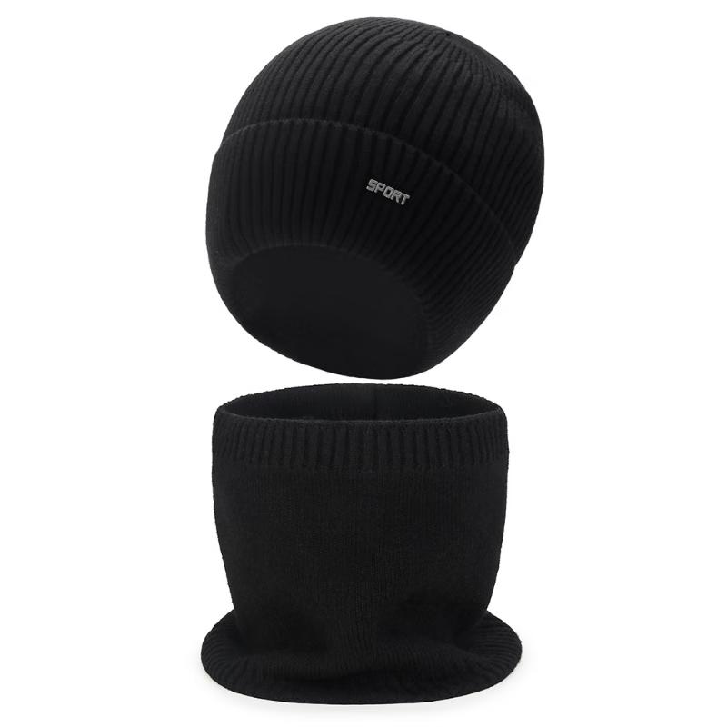 Zhenyueqi Теплый вязаный набор шапок для улицы с ушками