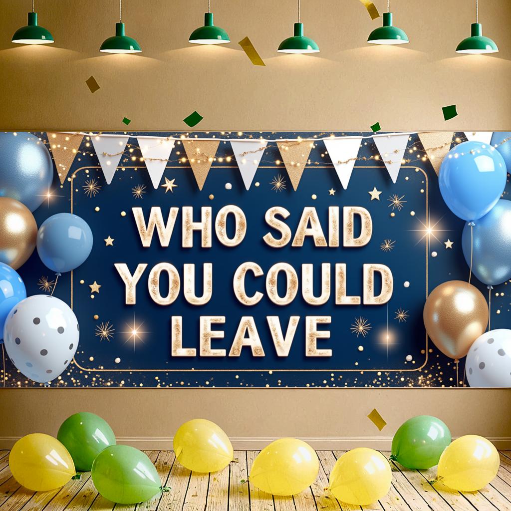 Backdrops Silver Theme Banner Decoration Blue Theme Celebration Banner for Graduation Party Photo Shoot Holiday Celebration