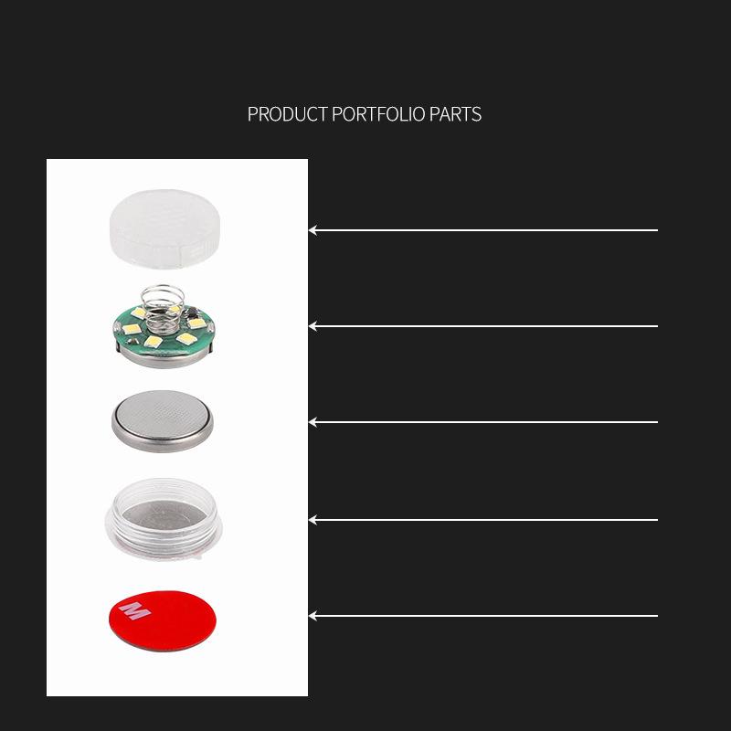 Mini Car LED Touch Switch Light Auto Wireless Ambient Lamp Portable Night Reading Light Car Roof Bulb Car Interior Light 1/2Pcs